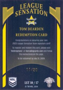 2023 NRL Traders Elite - League Sensations Signature Team Redemption #LST10 Tom Dearden Back